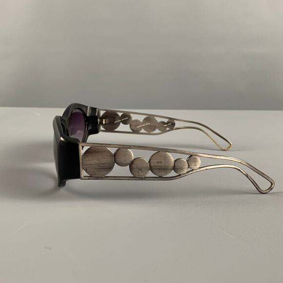 CHRISTIAN ROTH Black Silver Acetate Titanium Sunglasses